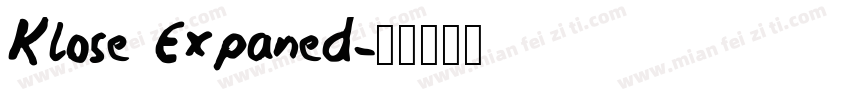 Klose Expaned字体转换